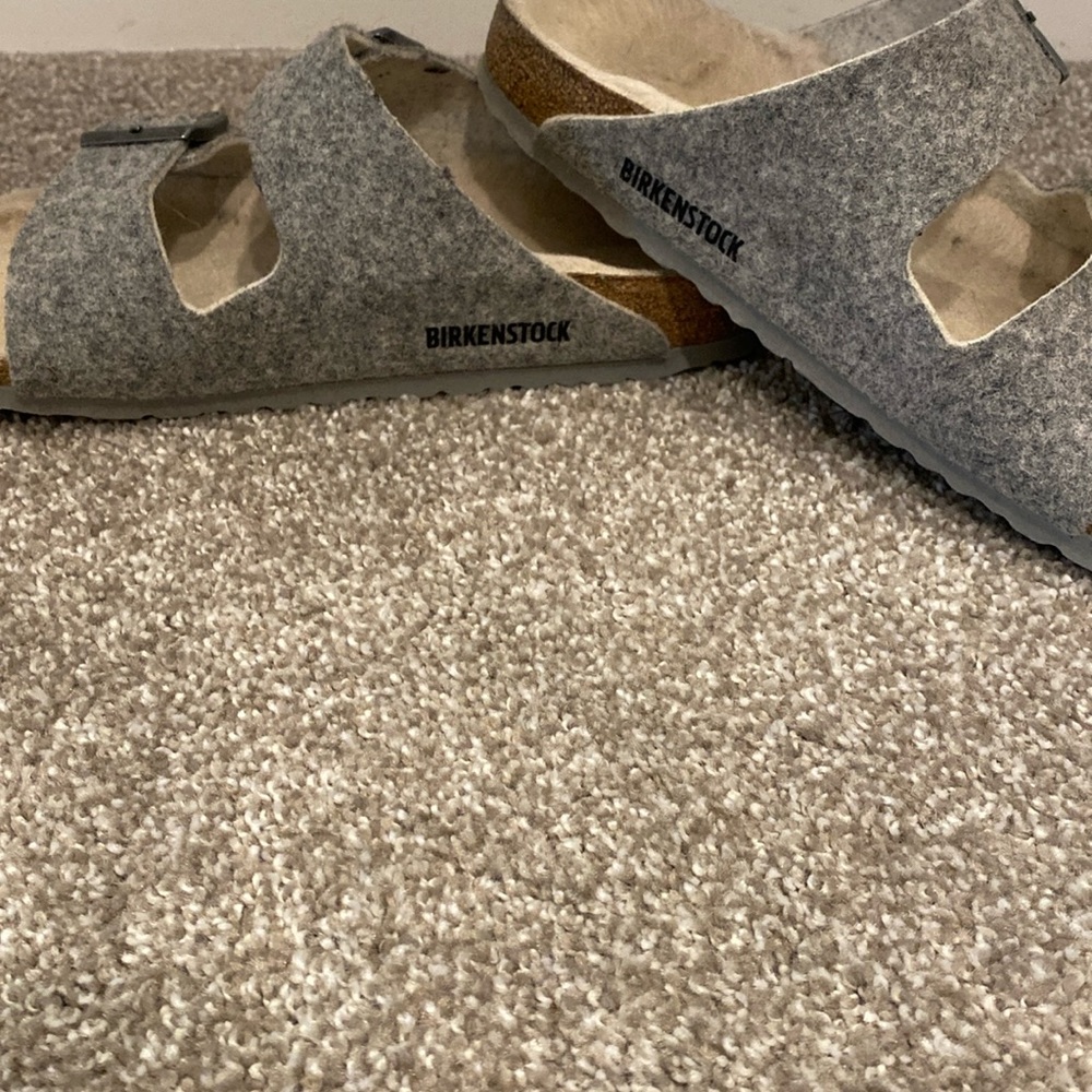 Birkenstock Arizona Rivet Sandal in Doubleface Gray